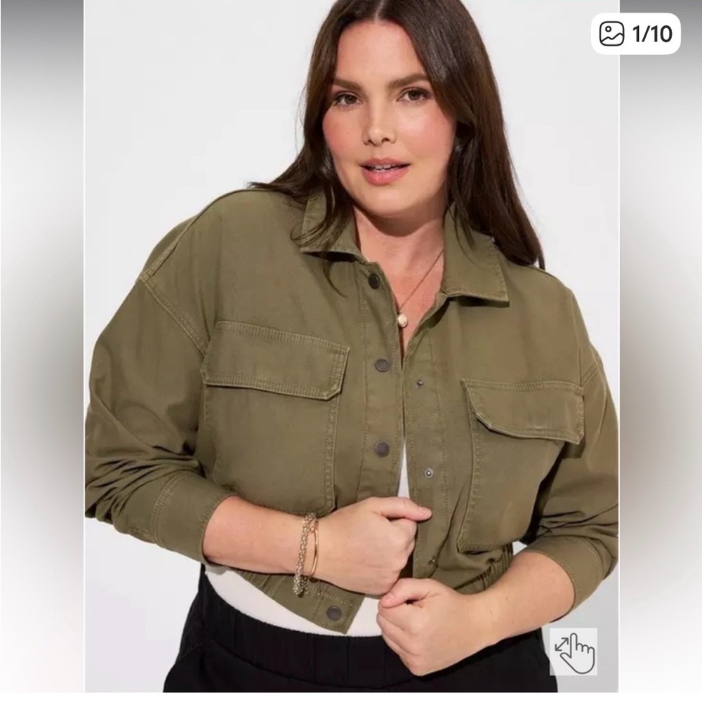 Torrid Khaki Utility Jacket for Women